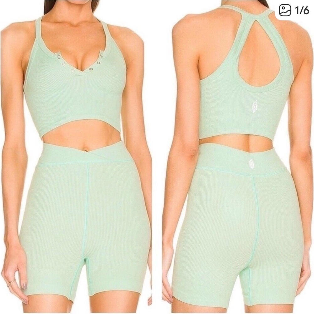 Free people Movement free Throw short in mint turquoise